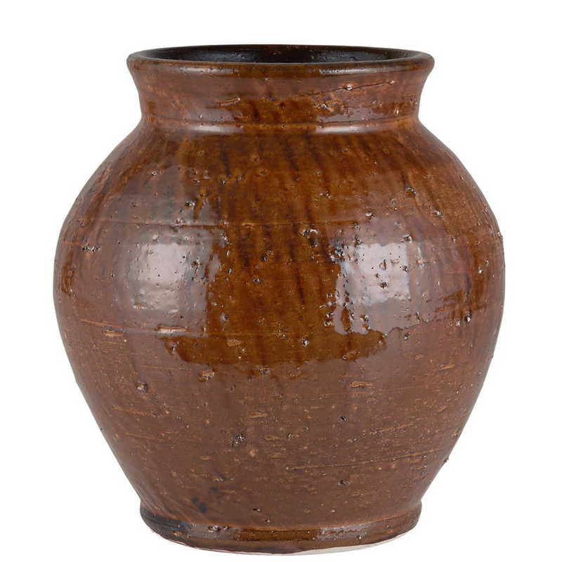 Køb Vase brun glasur Avignon | 349,00 | Fri fragt over 249 kr. | Hurtig levering | Dag til dag levering | Ib Laursen | Potteplante, Potte, Keramik, Vase