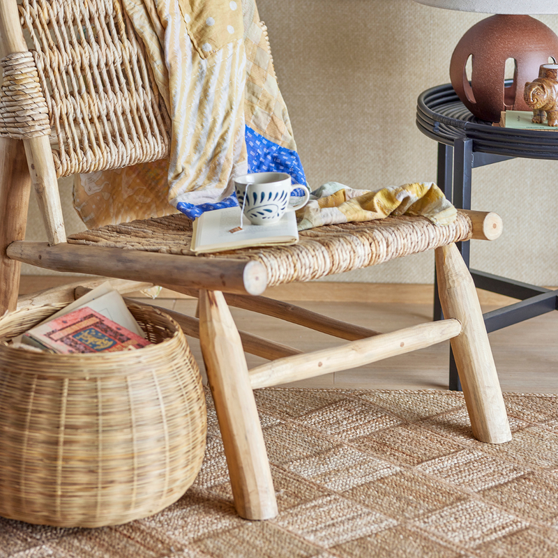 Køb Tæppe Curtis Jute | fra 349,00 | Flere størrelser | Fri fragt over 149 kr. | Hurtig levering | Dag til dag levering | Bloomingville | Tæppe, Jutetæppe, Natur, Jute