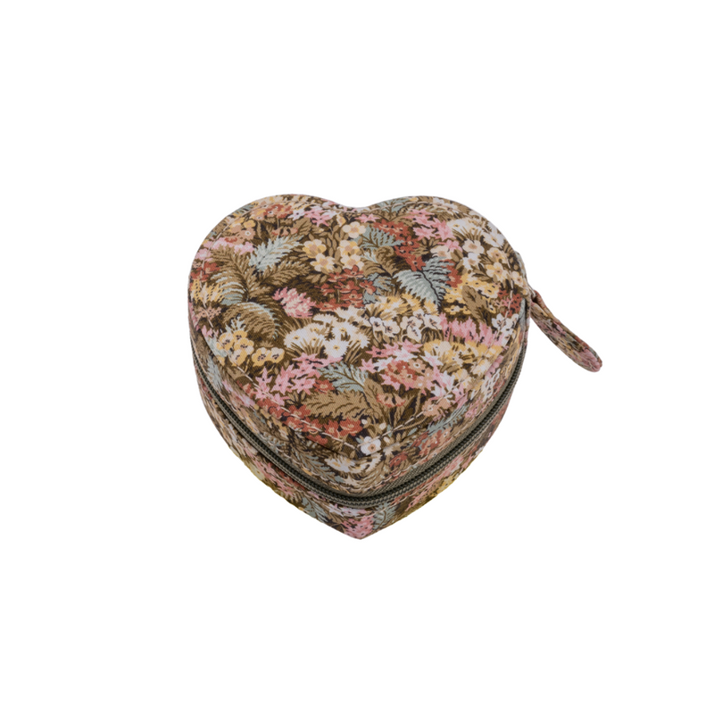 Køb Smykkeskrin Heart i Liberty stof med lille pung | 449,00 | Fri fragt over 149 kr. | Hurtig levering | Dag til dag levering | Bon Dep | Etui, Toiletsager, Smykker, Smykke opbevaring, Smykkeæske, Æske, Skrin