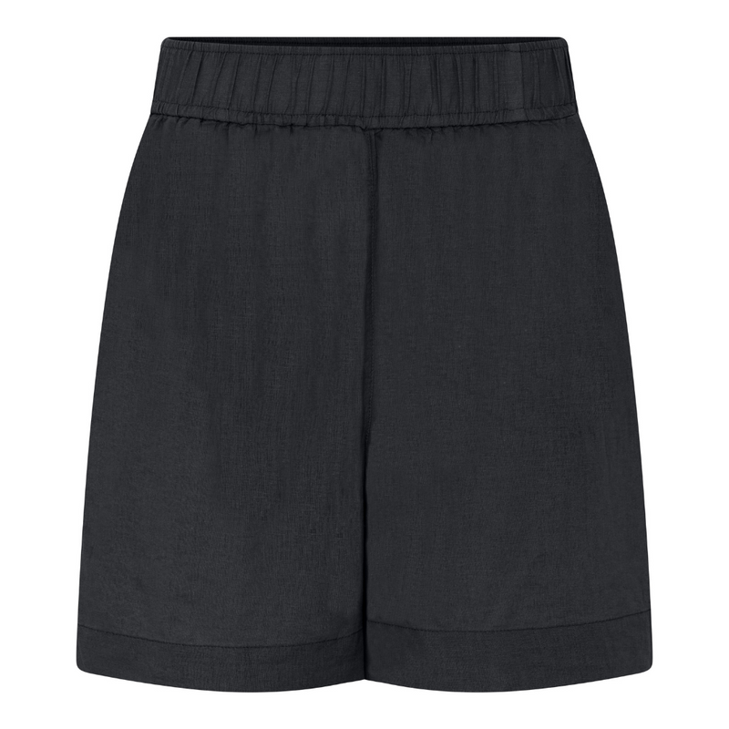 Klassiske shorts m. elastik i talje og en helt perfekt længde. Et musthave til sommer garderoben. I lækker hør blend| Hurtig levering | fri fragt fra 149kr 