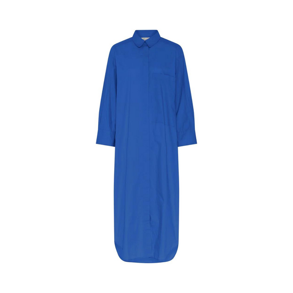 Køb Lyon long dress | 950,00 | Findes i flere farver | Fri fragt over 149 kr. | Hurtig levering 3-5 dage | Dag til dag levering | Frau | tidløs, klassisk, casual, økologisk bomuld, langtidsholdbar, sommerkjole, løs kjole, bomuldskjole, økologisk kjole, økologisk, skjortekjole, lang skjorte, miljøbevidst