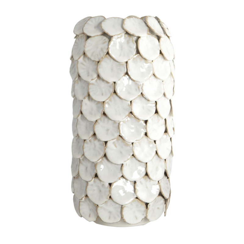 Køb Vase Dot Hvid | fra 249,95 | Fri fragt over 149 kr. | Hurtig levering | Dag til dag levering | House Doctor, Society of Lifestyle | Vase, Stentøj, Hånddekoreret vase, Skulpturel