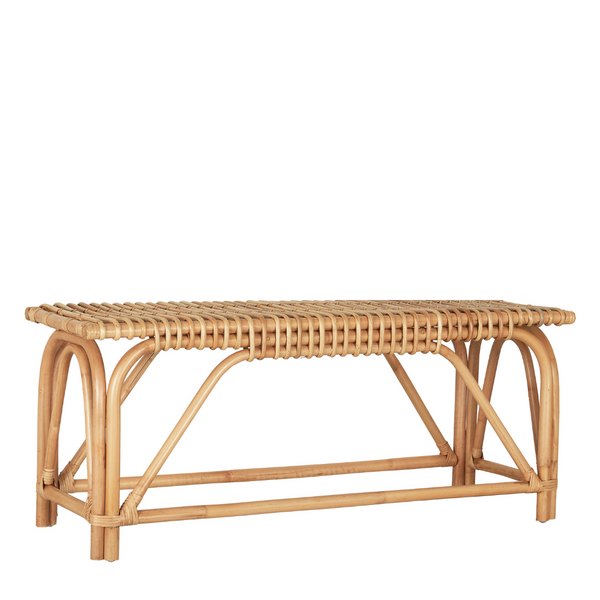 Køb Bænk i rattan | 1.489,00 | Fri fragt over 149 kr. | Hurtig levering | Dag til dag levering | Ib Laursen | Have, Terrasse, Bord, Havebord, Terrassebord, Lile bord, Sidebord, Bænk, Konsol bord