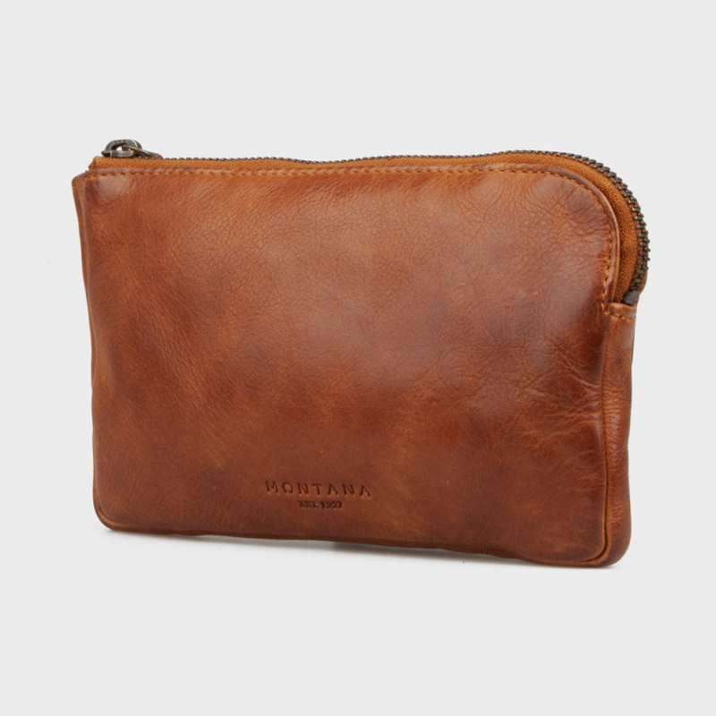 Lækker taske i skind | Clutch Shelby Urban | Findes i to farver |  Cognac & Sort  | 349,00 kr. | Hurtig levering | Fri fragt fra 249 kr