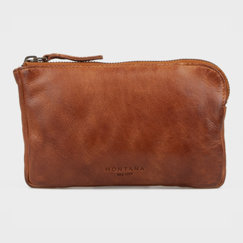 Lækker taske i skind | Clutch Shelby Urban | Findes i to farver |  Cognac & Sort  | 349,00 kr. | Hurtig levering | Fri fragt fra 249 kr