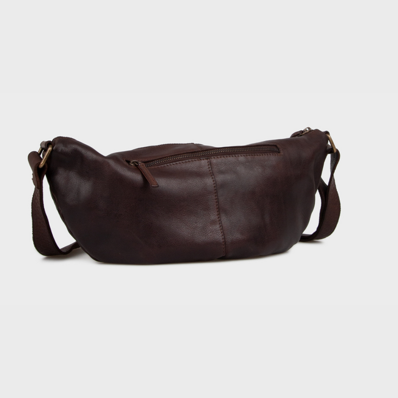 Luksuriøs og praktisk taske i skind | Crossbody Urban | Findes i to farver |  Brun & Sort | Hurtig levering | Fri fragt fra 249 kr