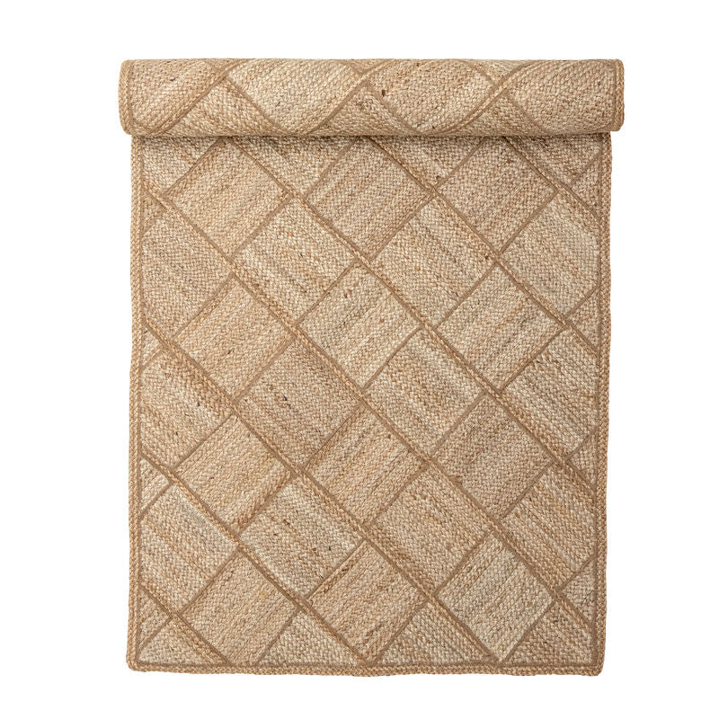 Køb Tæppe Curtis Jute | fra 349,00 | Flere størrelser | Fri fragt over 149 kr. | Hurtig levering | Dag til dag levering | Bloomingville | Tæppe, Jutetæppe, Natur, Jute